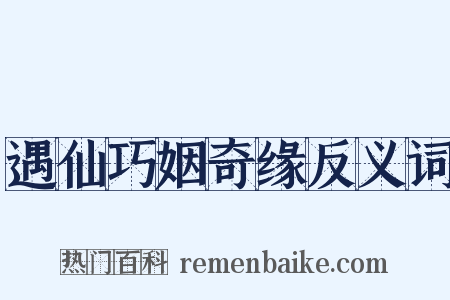 遇仙巧姻奇缘反义词是什么意思的图片